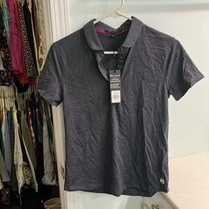 Greyson charcoal grey polo NWT